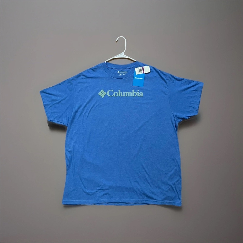 Columbia Mens Regular Short Sleeve Graphic T-Shirt, Super Blue HTR 2XL 2TG